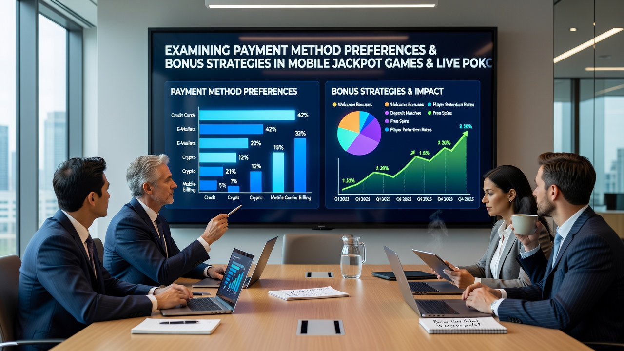 Live poker table on a mobile device displaying bonus offers linked to different payment methods